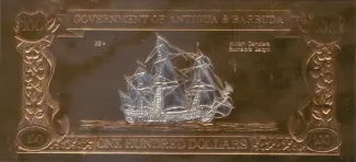 Antigua and Barbuda 100 Dollars, 1981 obverse