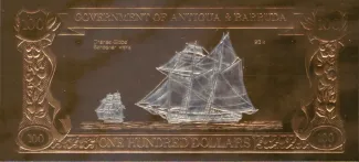 Antigua and Barbuda 100 Dollars, 1981 obverse
