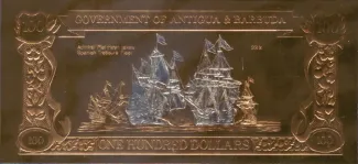 Antigua and Barbuda 100 Dollars, 1981 obverse