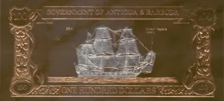 Antigua and Barbuda 100 Dollars, 1981 obverse
