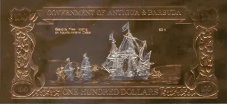Antigua and Barbuda 100 Dollars, 1981 obverse