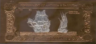 Antigua and Barbuda 100 Dollars, 1981 obverse