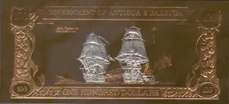 Antigua and Barbuda 100 Dollars, 1981 obverse