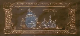 Antigua and Barbuda 100 Dollars, 1981 obverse