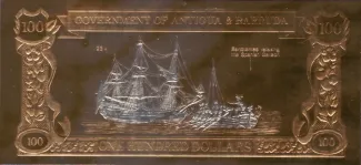 Antigua and Barbuda 100 Dollars, 1981 obverse