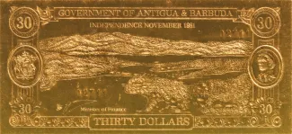 Antigua and Barbuda 30 Dollars, 1981 obverse
