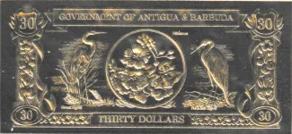 Antigua and Barbuda 30 Dollars, 1981 reverse