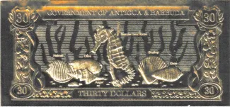 Antigua and Barbuda 30 Dollars, 1981 reverse