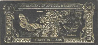 Antigua and Barbuda 30 Dollars, 1981 reverse