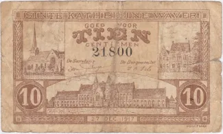 Antwerp, Province of 10 Centimes, 1917 obverse
