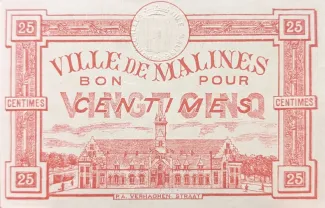 Antwerp, Province of 25 Centimes, 1917 obverse