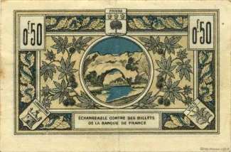 French notgeld 50 Centimes, 1921 reverse