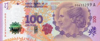 Argentina 100 Pesos 60th, 2012-2013 P-358 obverse