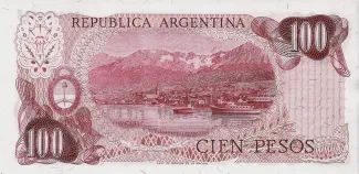 Argentina 100 Pesos, 1971-1973 reverse