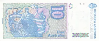 Argentina 10 Australes, 1986-1989 reverse
