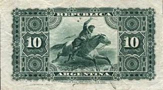 Argentina 10 Centavos, 1884 reverse