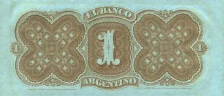 Argentina 1 Peso, 1866-1868 reverse