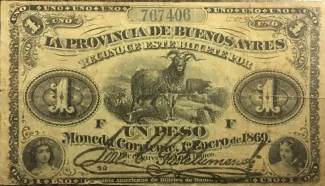 Argentina 1 Peso, 1870-1877 obverse