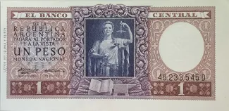Argentina 1 Peso, 1956 image