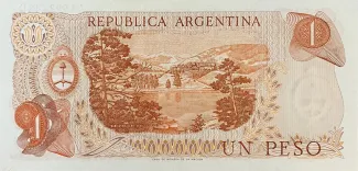 Argentina 1 Peso, 1970-1973 reverse