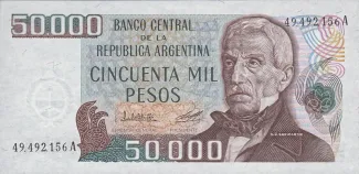Argentina 50.000 Pesos, 1983 image