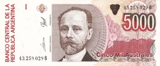 Argentina 5.000 Australes, 1991 image