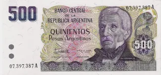Argentina 500 Pesos, 1984 image