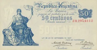 Argentina 50 Centavos, 1899 image