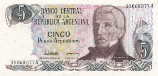 Argentina 5 Pesos, 1984 image