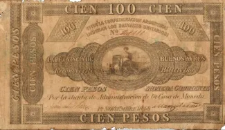 Argentine provinces 100 Pesos, 1848 image