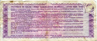 Argentine provinces 10 Australes, 1988 reverse