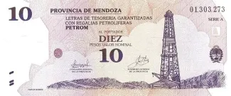 Argentine provinces 10 Pesos, 2002 obverse
