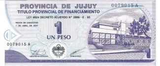Argentine provinces 1 Peso, 1995 obverse