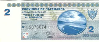 Argentine provinces 2 Pesos, 1993 obverse