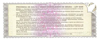 Argentine provinces 50 Centavos, 1985 reverse