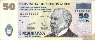 Argentine provinces 50 Pesos, 2001-2002 obverse
