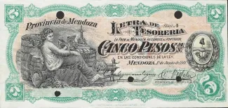 Argentine provinces 5 Pesos, 1914 image