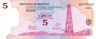 Argentine provinces 5 Pesos, 2002 obverse