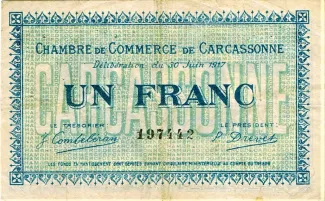 French notgeld 1 Franc, 1917 image