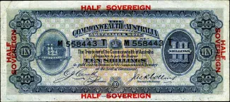 Australia 0.5 Sovereign, 1913 image