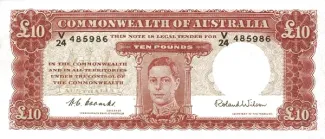 Australia 10 Pounds, 1951 image