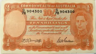 Australia 10 Shillings, 1951 image