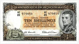 Australia 10 Shillings, 1954 image