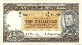 Australia 10 Shillings, 1961 image