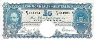 Australia 5 Pounds, 1933 image