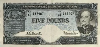 Australia 5 Pounds, 1960 image