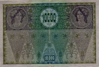 Austria 10.000 Kronen, 1918 reverse