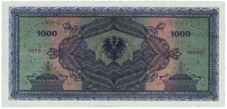 Austria 1.000 Schilling, 1925 reverse