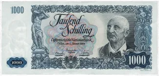Austria 1.000 Schilling, 1954 obverse