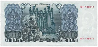 Austria 1.000 Schilling, 1954 reverse